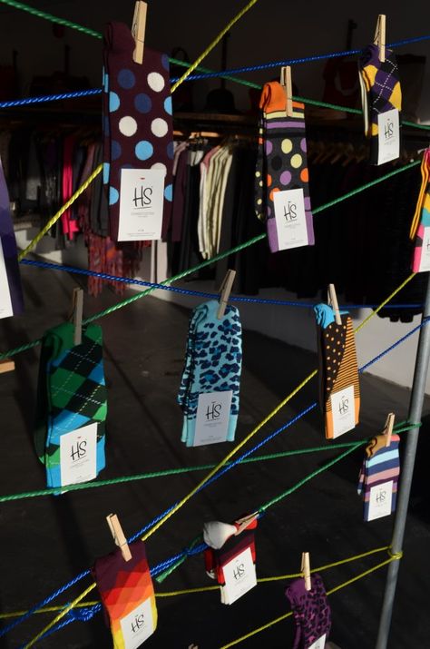 Retail Sock Display Ideas, Socks Shop Design, Socks Display Ideas, Sock Display Ideas Retail, Charity Shop Display Ideas, Socks Display, Sock Display, Socks Ideas, Shoe Store Design