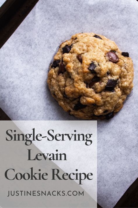 Single Serving Levain Cookie Recipe | Vegan Vegan Single Serve Dessert, Single Serve Levain Cookie, Vegan Levain Cookies, Single Serve Cookie Vegan, Chocolate Chip Cookies Single Serving, Single Serving Cookie, Single Serving Cookie Dough, Levain Cookie Recipe, Single Serve Cookie