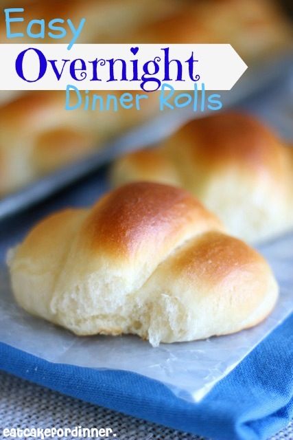 Eat Cake For Dinner: Easy Overnight Dinner Rolls Overnight Dinner Rolls, Homemade Rolls, Biscuit Bread, Cooking Bread, Biscuit Rolls, Yeast Rolls, Dinner Rolls Recipe, Yeast Breads, Bread Biscuits