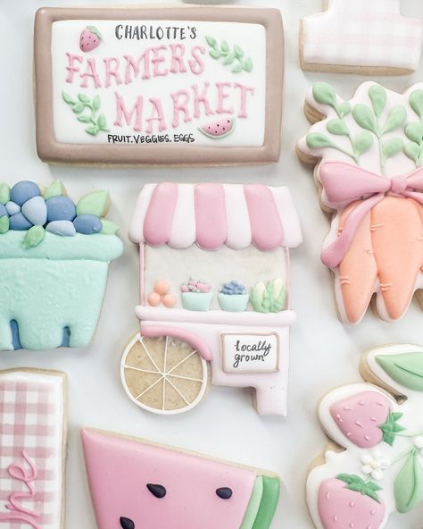 What’s your favorite thing to buy at the farmers market? Mine has to be locally grown veggies or fresh cut flowers! This was such a fun first birthday cookie set. I loved the fun pastel colors and all the cute fruits and veggies. The little market stand has to be my favorite though! . #farmersmarketcookies #fruitcookies #veggiecookies #vegetablecookies #firstbirthdaytheme #firstbirthdaycookies #firstbirthdayparty #farmersmarketparty #locallygrown #locallygrownbabyshower #locallygrownparty ... Farmers Market Party, First Birthday Cookies, Fruit Cookies, Birthday Cookie, Growing Veggies, Marketing Cookies, One In A Melon, Mallard Duck, Omaha Nebraska