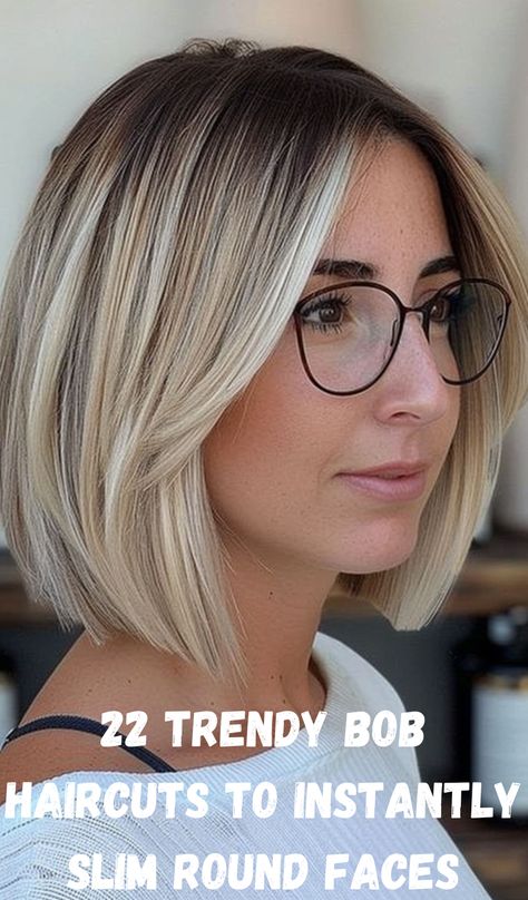 Looking for a chic and flattering way to enhance your round face? Discover 22 stylish bob haircuts specifically designed to add structure and definition, making your face appear slimmer and more elongated. From classic bobs with sharp angles to modern layered looks, these haircuts will not only refresh your style but also accentuate your best features. Whether you prefer a sleek, polished look or something more textured and tousled Slight Angled Bob Haircuts, Bob Haircuts Fine Straight Hair, Angle Lob Haircut, Grown Out Bob Haircut, A Line Bob Medium Round Faces, Mid Lob Haircut, Lob Haircut With Face Framing, Fresh Bob Haircut, Lobs For Thinning Hair