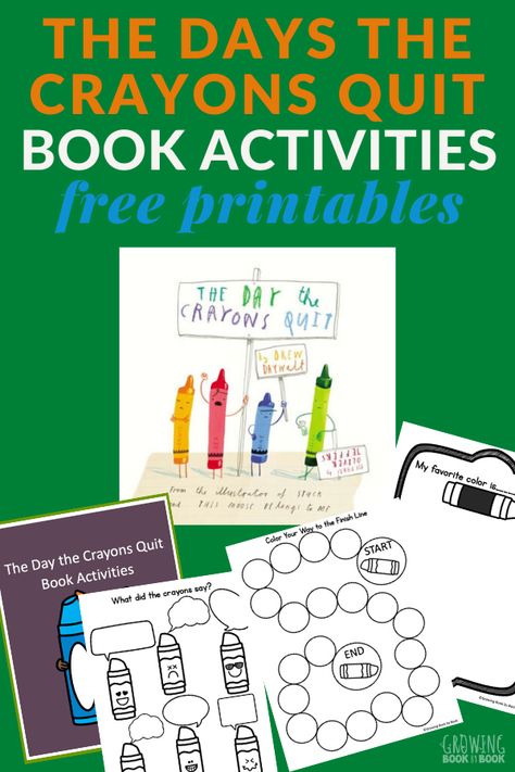 The Day The Crayons Quit Activities Preschool, Crayons On Strike Activity, Crayons Quit Book, Crayon Activities, The Day The Crayons Quit, Day The Crayons Quit, Character Education Activities, Crayon Days, Kids Gratitude Journal