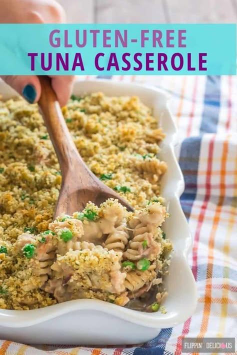 Gluten Free Tuna Noodle Casserole, Dairy Free Tuna Casserole, Gluten Free Tuna Casserole, Tuna Noodle Casserole Easy, Pasta Gluten Free, Gluten Free Casserole, Tuna Casserole Recipes, Tuna Noodle, Tuna Noodle Casserole