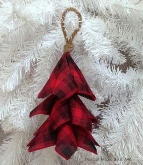 buffalo plaid ribbon tree ornament Red And Black Christmas, Neli Quilling, Ribbon Tree, Buffalo Plaid Christmas Tree, Plaid Christmas Decor, Buffalo Plaid Ribbon, Ornament Diy, Diy Pom Pom, Plaid Christmas Tree