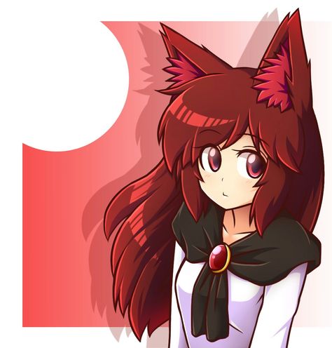 Touhou - Kagerou Imaizumi Ultima Wolf, Kagerou Imaizumi, Character Ideas Female, Wolf Anime, Monster Girl Encyclopedia, Fox Girl, Animal Ears, Monster Girl, Cat Girl