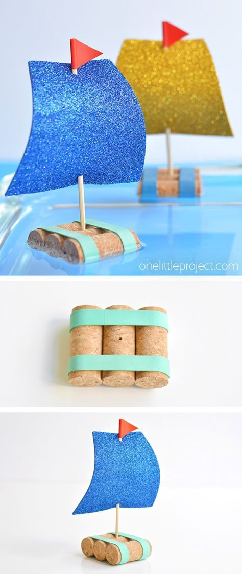 Sailboat Craft, Boat Crafts, Arts And Crafts For Teens, Diy Boat, Turkey Craft, In The Bathtub, Fun Summer Activities, Wine Cork Crafts, Summer Crafts For Kids