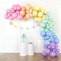 Color Balloon Garland, Rainbow Theme Party Decorations, Circus Balloons, Rainbow Themed Party, Rainbow Balloon Arch, Rainbow Garland, Balloon Arch Kit, Rainbow Theme Party, Carnival Circus