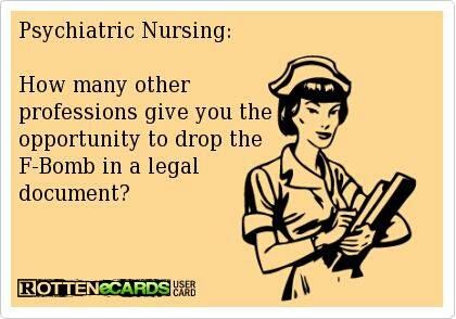 Love being a psych nurse! Psych Nurse Humor, Psych Nursing, Nurse Ratched, Hospital Humor, Nursing Fun, Psych Nurse, Healthcare Humor, Funny Content, Mental Health Nursing