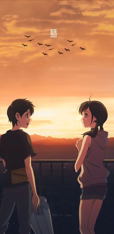 Anime movie Your Name Wallpaper, Your Name Anime, Filipino Art, Special Wallpaper, Flowery Wallpaper, Cute Couple Drawings, Couple Illustration, Instagram Ideas Photography, Cool Anime Wallpapers