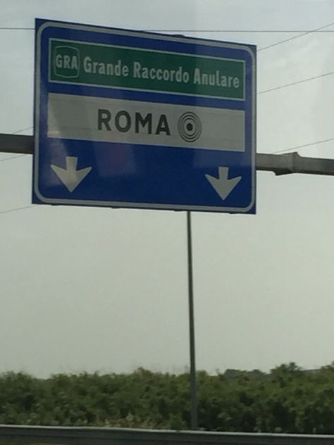 All roads lead to Rome All Roads Lead To Rome, Traffic Signs, Road Signs, Highway Signs, Rome, Italy, Road, Collage, Signs