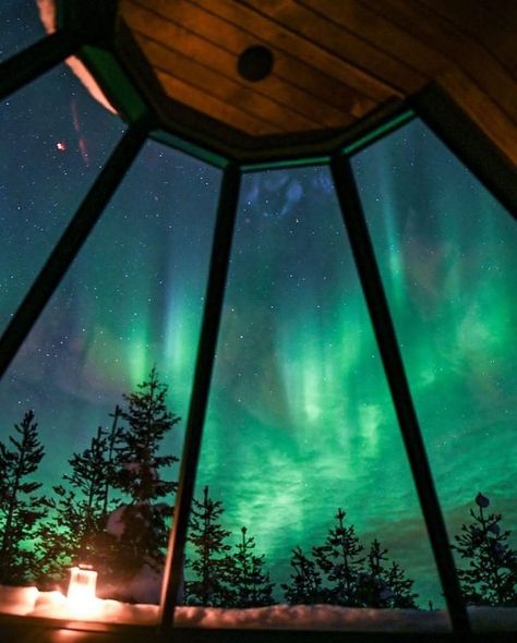 In Finland, nature's most spectacular light show, the Aurora Borealis, can be seen in class igloos to luxury suites. Igloo Aesthetic, The Aurora Borealis, Lapland Finland, Luxury Suites, Luxury Suite, The Aurora, Christmas Aesthetic, Light Show, World Traveler