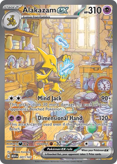 Alakazam Pokemon, 151 Pokemon, Gym Challenge, Cool Pokemon Cards, Collectible Trading Cards, Pokemon Trading Card Game, Pokemon Trading Card, Team Rocket, Painting Art Lesson