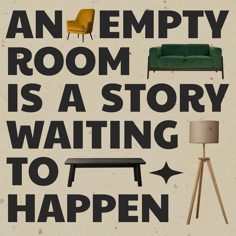 An empty room Instagram post template, editable text | premium image by rawpixel.com / Kappy Healthy Mood, Apartment Projects, Text Layout, Empty Room, Print Ideas, Backgrounds Wallpapers, Poster Layout, Instagram Design, Best Templates