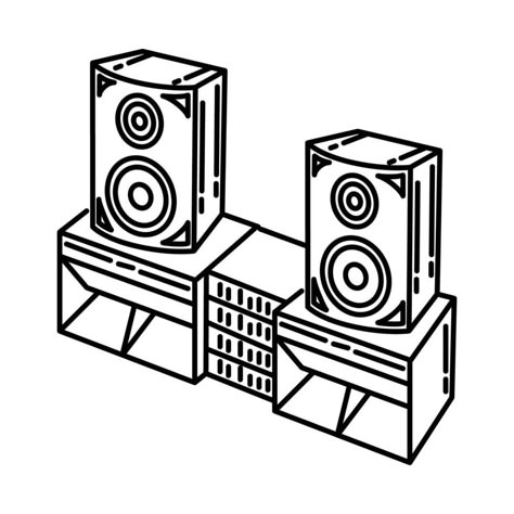 Sound System Drawing, Sound System Tattoo, Cartoon Graphics, Icon Style, Vinyl Art, Sound System, The Sound, Line Drawing, Art Inspo