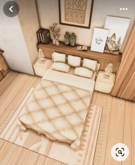 Forest Cottage Interior, Cabin Theme Bedroom, Sims 4 Builds, Sims 4 Modern House, Sims 4 Cottage, Sims 4 Beds, Cabin Theme, Bed Nook, Sims Freeplay Houses