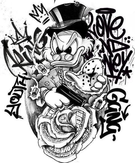 Mr Cartoon Tattoo, Mickey Mouse Tattoo, Dagobert Duck, Half Sleeve Tattoos Drawings, Skull Sleeve Tattoos, Mouse Tattoos, Gangsta Tattoos, Graffiti Tattoo, Marvel Tattoos