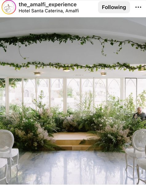 Hotel Wedding Ceremony, Glass House Wedding, Portland Wedding Venues, Indoor Wedding Ceremonies, Wedding Planning Decor, Ceremony Design, Flower Installation, Ireland Wedding, Indoor Ceremony