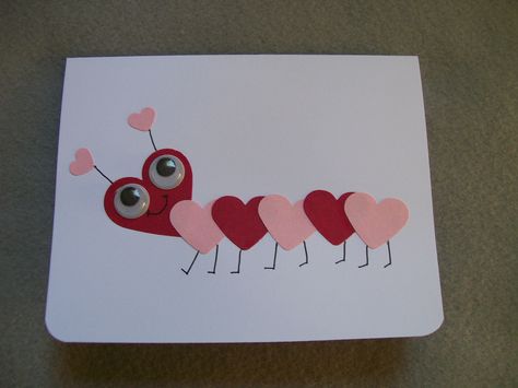 Children's Valentine Card Ideas, Homemade Valentines Day Cards For Kids To Make, Child Valentine Cards, Childrens Valentines Cards, Valentine Cards Kids Can Make, Easy To Make Valentine Cards, Valentines Cards For Senior Citizens, Kid Valentine Cards Handmade, Kids Handmade Valentines Day Cards