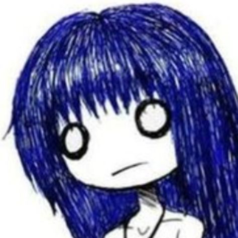 Emo Blue Aesthetic, Scene Pfp Girl, Scene Icons Pfp, Blue Emo Pfp, Dark Blue Hair Character, Cartoon Characters With Blue Hair, Scene Hair Drawing, Skelanimals Pfp, Blue Emo Aesthetic