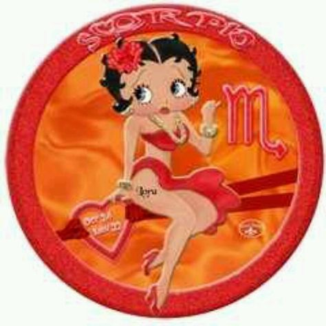 Scorpio Sign Scorpio Girl, Black Betty Boop, Zodiac Signs Scorpio, Betty Boop Art, Black Betty, Scorpio Moon, Zodiac Art, Aries Zodiac, Absinthe