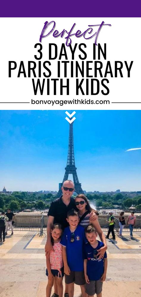 Do you want to spend the perfect 3 days in Paris with your kids for a long weekend or as part of your family vacation? I am sharing my 3 day Paris itinerary with kids, including all my best tips and a map. This Paris itinerary has it all, but it is especially a Paris itinerary meant for families. 3 Days In Paris, Paris With Kids, Seine River Cruise, Seine River, Paris Itinerary, River Cruise, Soccer Games, A Paris, Long Weekend