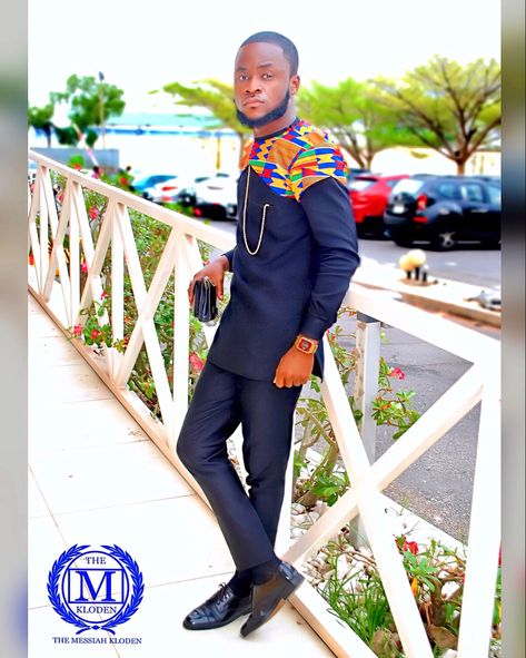 Kente mixed kaftan for men Kaftan For Men, Native Wears, How To Wear