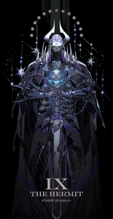 Kartu Tarot, King Hassan, Fate Stay Night Series, The Hermit, Fate Servants, Fantasy Design, Fate Stay Night Anime, Film Anime, Tarot Cards Art