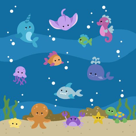 Water Summer GIF by beckadoodles - Find & Share on GIPHY Fish Gif, Ocean Wallpapers, Cartoon Ocean, Underwater Cartoon, Cartoon Gif, Cartoon Sea Animals, Animated Clipart, Wallpaper Ocean, Ocean Backgrounds