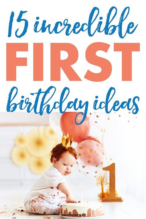 First birthday ideas for your little one! Get the best inspired Instagram birthday ideas and Pinterest birthday ideas for your one year old. #firstbirthday #birthdayideas Birthday Ideas For One Year Old, Fun One Year Old Birthday Ideas, Birthday Theme For One Year Old, What To Do At A One Year Old Birthday, One Year Old Invitations, Year One Birthday Ideas, One Year Old Birthday Traditions, One Year Birthday Activities, Small One Year Old Birthday Party