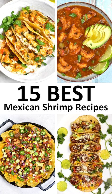 This collections of easy Mexican Shrimp Recipes includes plenty of delicious meal ideas for you to try. Mexican Food Recipes With Shrimp, Mexican Dishes With Shrimp, Mexican Recipes With Shrimp, Mexican Shrimp Soup Recipes Easy, Mexican Shrimp And Rice Recipes, Mexican Shrimp Dishes, Mexican Prawns Recipe, Mexican Shrimp And Rice, Shrimp Recipes Mexican