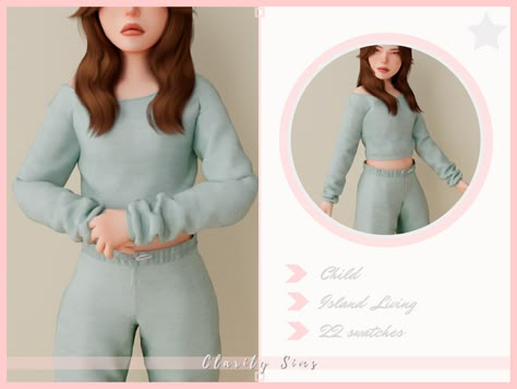 Elen - Sweater Child Clarity Sims, Lotes The Sims 4, Sims 4 Tsr, Sims Baby, Die Sims 4, Sims 4 Cc Kids Clothing, Pelo Sims, Free Sims 4, The Sims 4 Packs