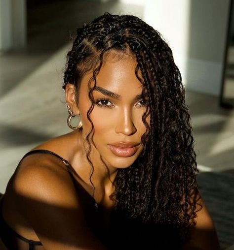 Big Box Braids Hairstyles, Goddess Braids Hairstyles, Human Braiding Hair, Girls Braids, Boho Braids, Natural Hair Braids, African Braids, Braids Wig, Goddess Braids