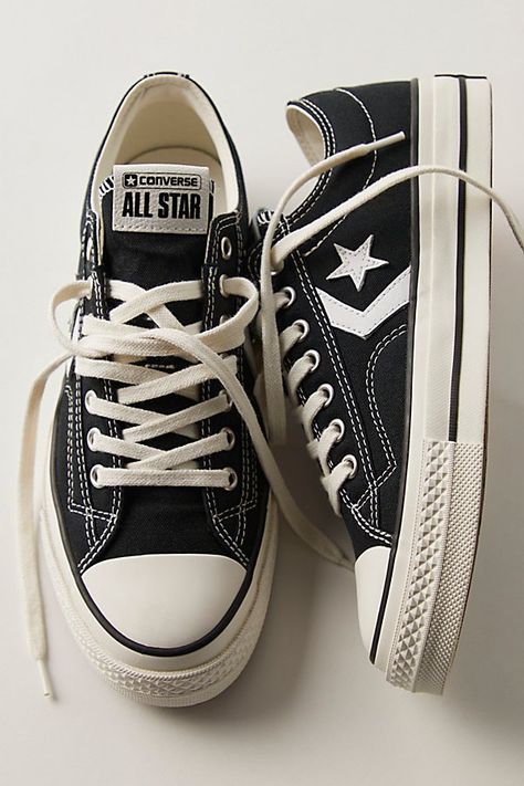 Converse Star Player 76 Premium Sneakers Converse Star Player, Star Logo, Sneakers Black, Womens Shoes Sneakers, White Vintage, Top Sneakers, Top Styles, Vintage Inspired, Converse