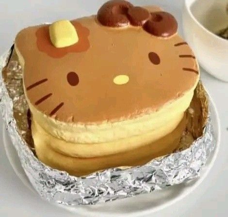 Hello Kitty pancakes 🥞 #hellokitty #hellokittycore #hellokittyaddict #pancakes Hello Kitty Pancakes, Hello Kitty Pancake, Kitty Pancakes, Nutella, Pancakes, Dress To Impress, Hello Kitty, Kitty, Collage