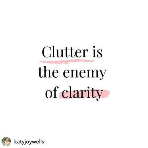 Julie Moody on Instagram: “It couldn’t be clearer!👩🏻 Who agrees? #juliesdclutter #repost #repostkatyjoywells #clutterfree #mindoverclutter #clarity #organised #tidy…” Organised Quotes, Organization Quotes, Inspiring Quotes, Vision Board, Inspirational Quotes, Quotes, On Instagram, Instagram