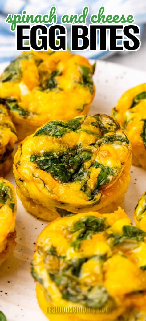 Egg Bites With Spinach, Breakfast Ideas Muffins, Breakfast Muffins Vegan, Spinach Egg Bites, Breakfast Egg Bites, Octavia Recipes, Starbucks Egg Bites Recipe, Spinach Bites, Egg Muffins Healthy