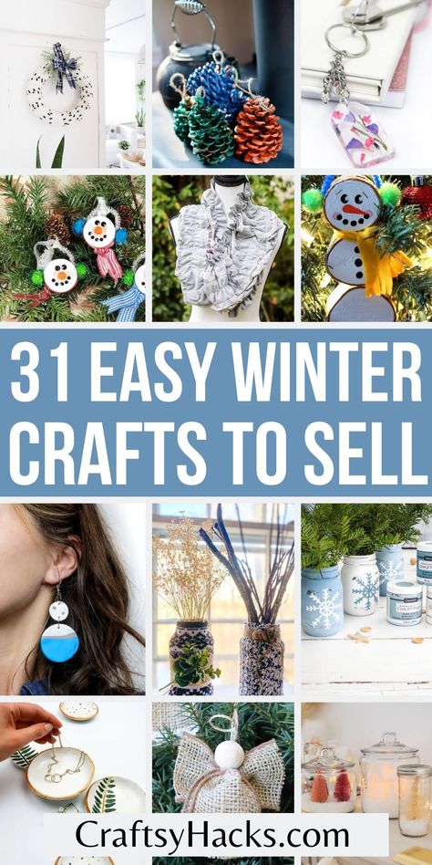 Ignite your winter business boom with our diverse range of home decor crafts & handmade jewelry designs. Perfect for those seeking artful elegance and unique charm. Ignite passion, express creativity, and generate profit with every crafted piece with these small business ideas. Winter Crafts To Sell, Snowman Mason Jar, Tea Light Snowman, Easy Winter Crafts, Winter Embroidery, Mason Jar Vases, Girl Crafts, Home Decor Crafts, Felt Ball Garland