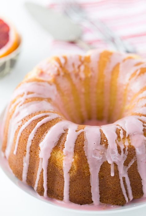 Blood Orange Mimosa Cake & Giveaway Drizzle Recipe, Poppy Seed Bundt Cake, Old Fashioned Pound Cake, Golden Interior, Orange Bundt Cake, Lemon Bundt Cake, Strawberry Cake Recipes, Simple Dessert, Vanilla Glaze