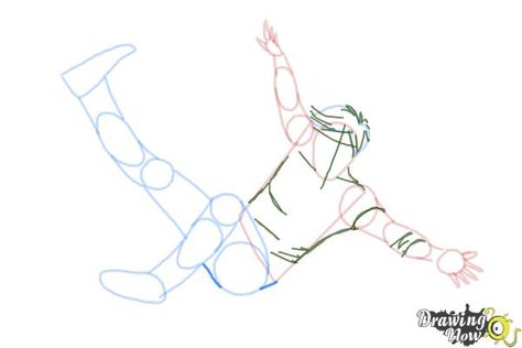 How to Draw a Person Falling - Step 9 Character Falling Drawing, Falling Figure Reference, 2 People Falling Drawing Base, Falling Off Skateboard Drawing, Person Falling Sketch, Falling Figure Drawing, Catching Someone Falling Drawing, Guy Falling Drawing, Character Falling Pose