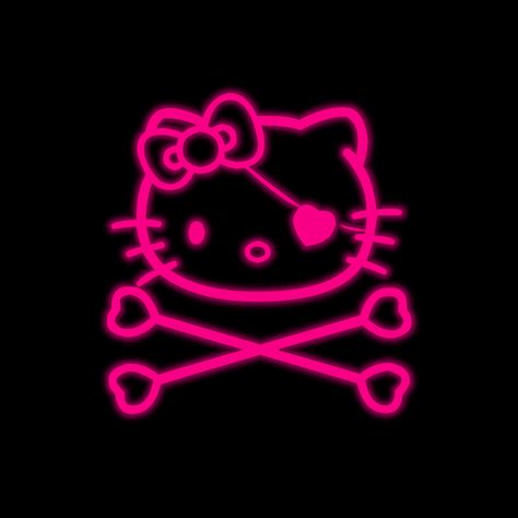 Pink And Black Hello Kitty Widget, Pink Emo Widgets, Hot Pink Hello Kitty Icons, Hello Kitty Widget Icons Black And Pink, Y2k Symbols Pink And Black, Dark Hello Kitty Pfp, Pink Emo Icons, Y2k Widgets Pink, Hot Pink And Black Icons