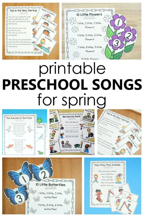 Spring Circle Time Songs, Spring Song Preschool, Spring Fingerplays Preschool, Spring Songs For Preschool, Spring Experiments, Preschool Spring Songs, Spring Theme Preschool Activities, Preschool Plants, Movement Songs For Preschool