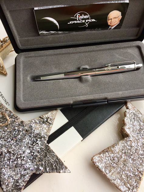 The iconic Fisher Space Pen AG-7 Astronaut. The perfect gift - especially engraved! #fisherspace #fisherspacepen #pen #pens #penaddict #space #gift #engraved #Christmas #christmasgifts Gift Guide For Men, Fisher Space Pen, Space Pen, Nasa Space, Space Gift, Space Nasa, Other Half, Christmas Gift Guide