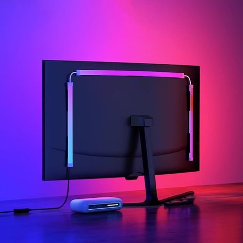 Amazon.com: Fiotura Monitor LED Backlights，LED Strip Lights That Sync with Screen Color or Music,Computer Light Bar Behind Monitor，LEDs for Desk Gaming，USB Interface，Software Control，G100 (32 in) : Tools & Home Improvement Desk Gaming, Gaming Monitor, Screen Color, Led Desk, Strip Lights, Led Light Bars, Light Bar, Led Strip Lighting, Led Strip