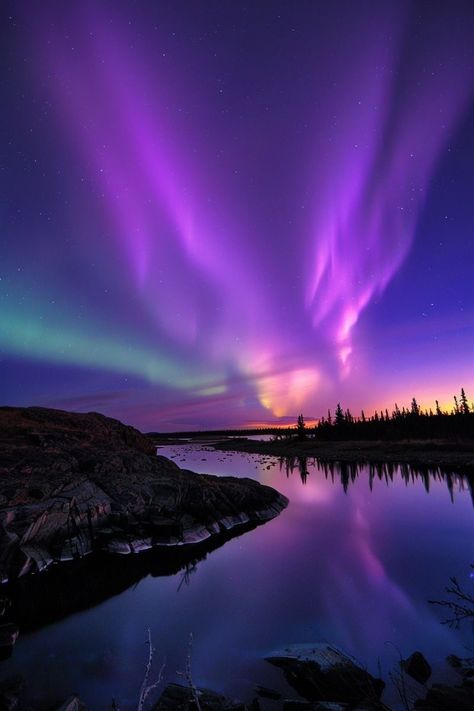 Aurora Ghoul, Northern Lights Canada, Sky Wallpapers, Northern Lights Photography, Light Purple Wallpaper, Polar Lights, Night Sky Painting, Northern Lights (aurora Borealis), Northern Light