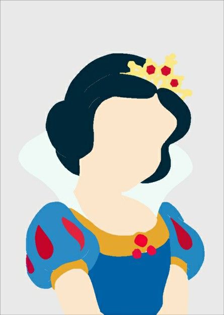 Snow White Painting Easy, Disney Princess Paintings, Snow White Pictures, Disney Drawing Tutorial, Disney Minimalist, Disney Room Decor, Disney Canvas Art, Disney Silhouettes, College Stickers