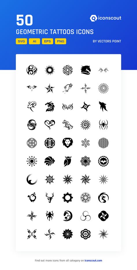 Geometric Tattoos, Geometric Symbols, Download Sign, Glyph Icon, Icon Pack, Icon Font, Glyphs, After Effects, Icon Set