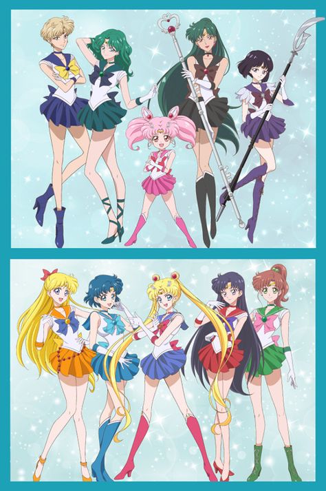 Sailor Moon Outer Scouts, Sailor Moon Characters Saturn, All Sailor Moon Characters, Sailor Moon Makeup, Sailor Soldiers, Moon Gif, Moon Makeup, Sailor Moon Outfit, Outer Senshi