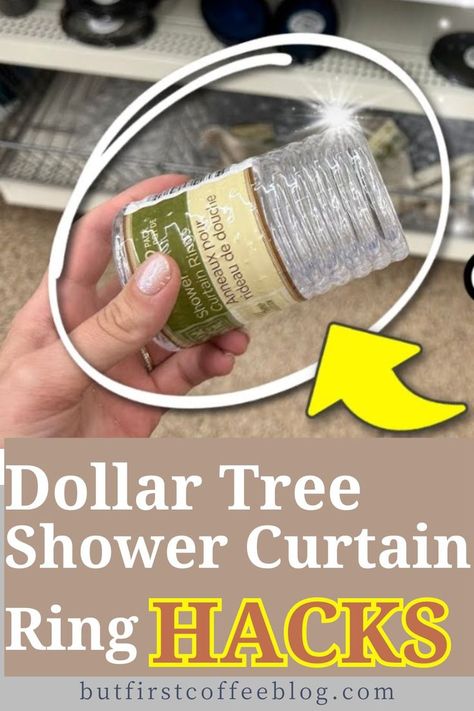 Dollar Tree Shower Curtain Ring Hacks Diy Curtain Rings, Curtain Rings Crafts, Tree Shower Curtain, Resin Driveway, Tree Curtains, Diy Shower Curtain, Curtain Ring, Boho Bedroom Design, Fall Pumpkin Crafts