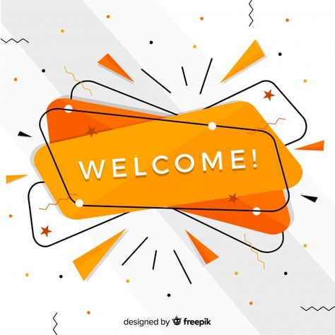 Abstract welcome composition with flat d... | Free Vector #Freepik #freevector #freeabstract #freedesign #freegeometric #freetypography Welcome Poster Design, Welcome Logo, Welcome Design, Banner Ads Design, Simple Designs To Draw, Welcome Poster, Banner Template Design, Sale Banner, Photoshop Design