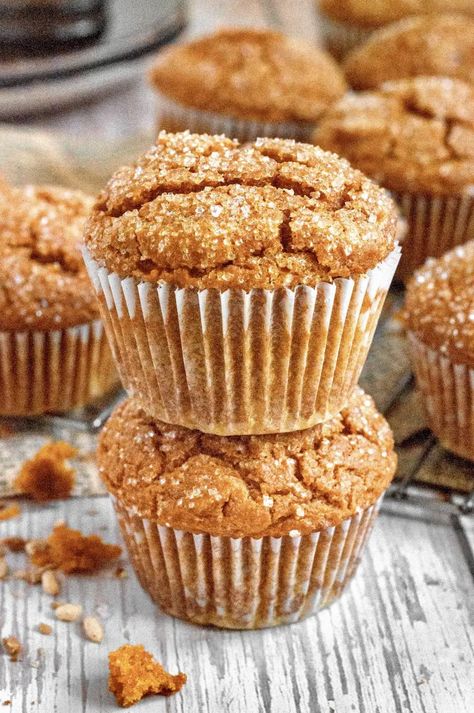 The best gluten-free pumpkin muffins you’ll ever make. Soft and buttery, they are bursting with fall flavor and just the right amount of sweetness. Add chocolate chips, toffee bits, or pumpkin seeds for an extra tasty twist. Bonus: the recipe can be made gluten-free, dairy-free, vegan, or just plain regular. Dairy Free Vanilla Cake, Gluten Free Pumpkin Muffins, Pumpkin Muffin Recipes, Dairy Free Cake, Homemade Pumpkin Puree, Toffee Bits, Gluten Free Muffins, Gluten Free Pumpkin, Pumpkin Muffins